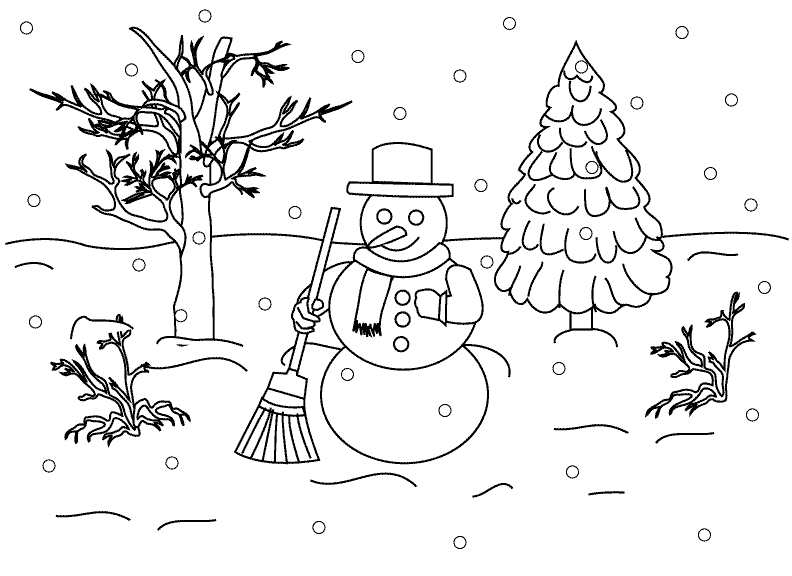 Раскраска: Зимний сезон (природа) #164453 - Бесплатные раскраски для печати