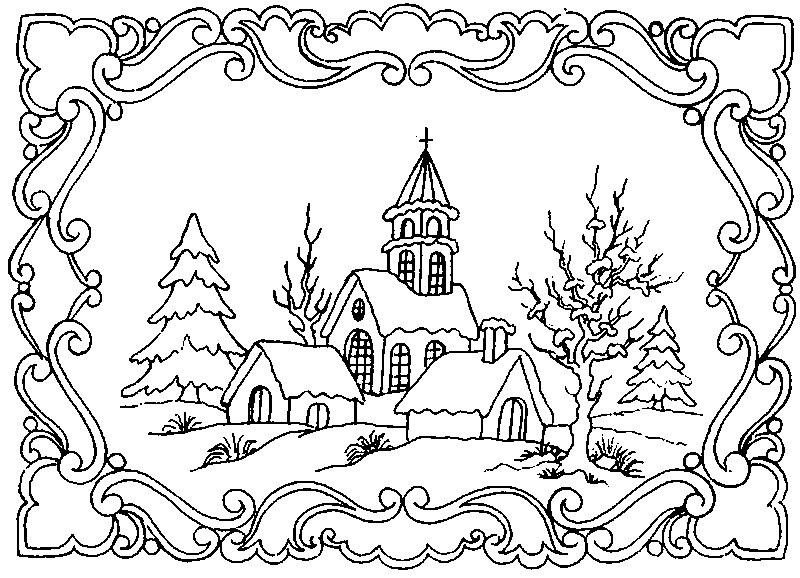Раскраска: Зимний сезон (природа) #164561 - Бесплатные раскраски для печати