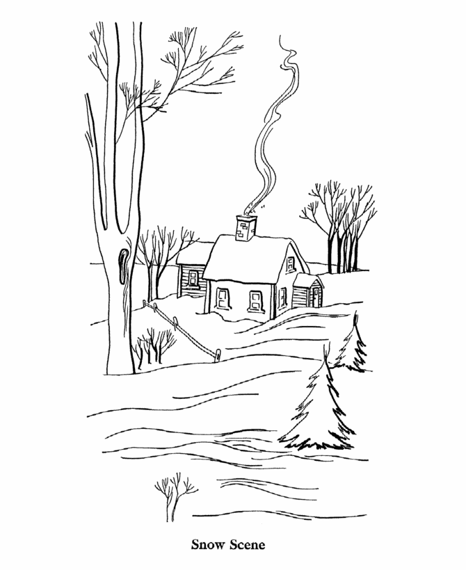 Раскраска: Зимний сезон (природа) #164568 - Бесплатные раскраски для печати