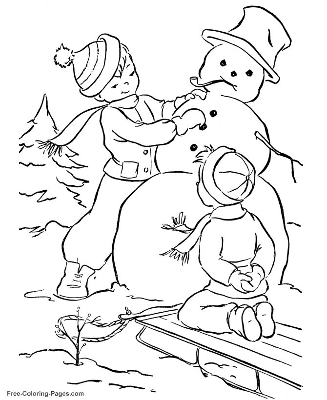 Раскраска: Зимний сезон (природа) #164651 - Бесплатные раскраски для печати