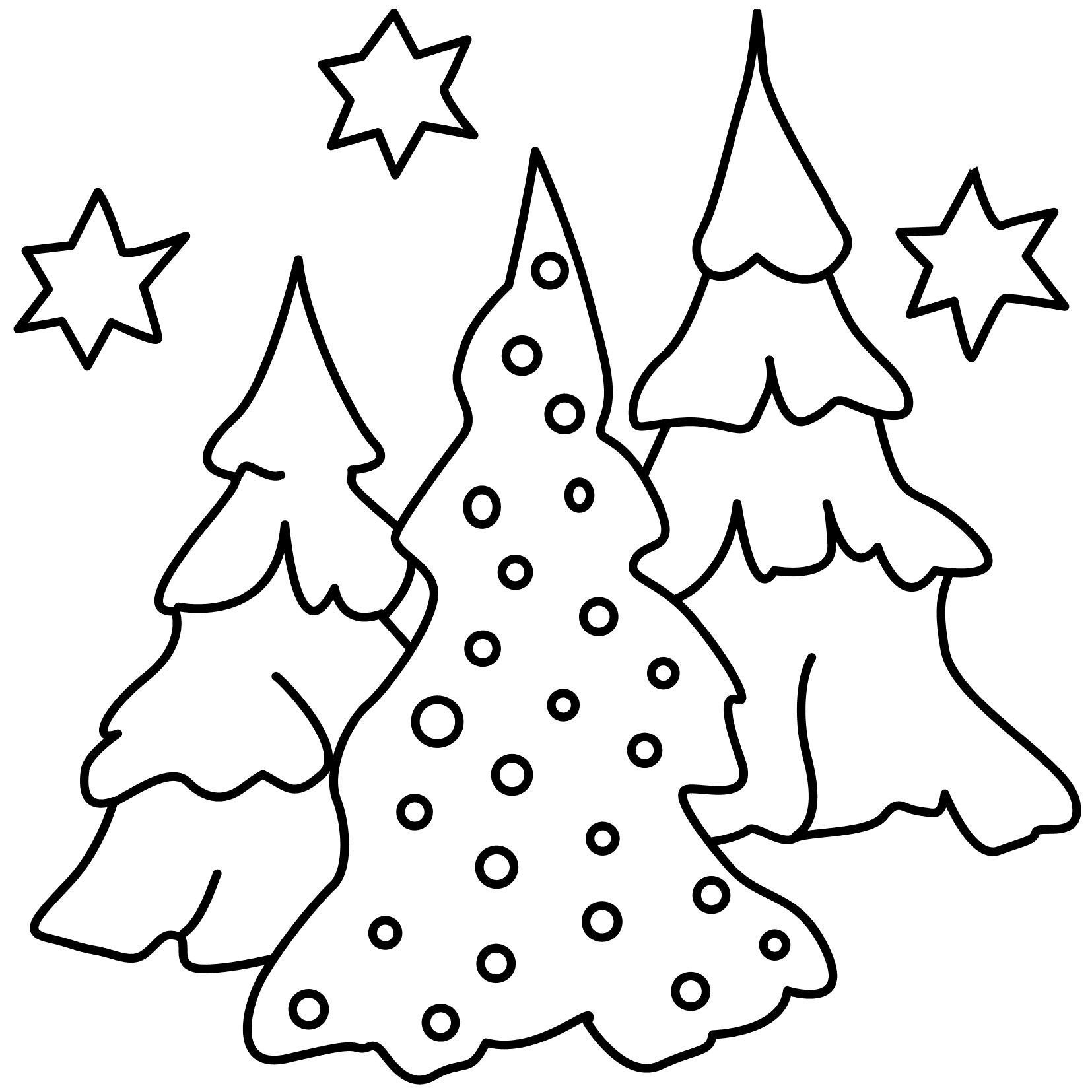 Раскраска зима елка