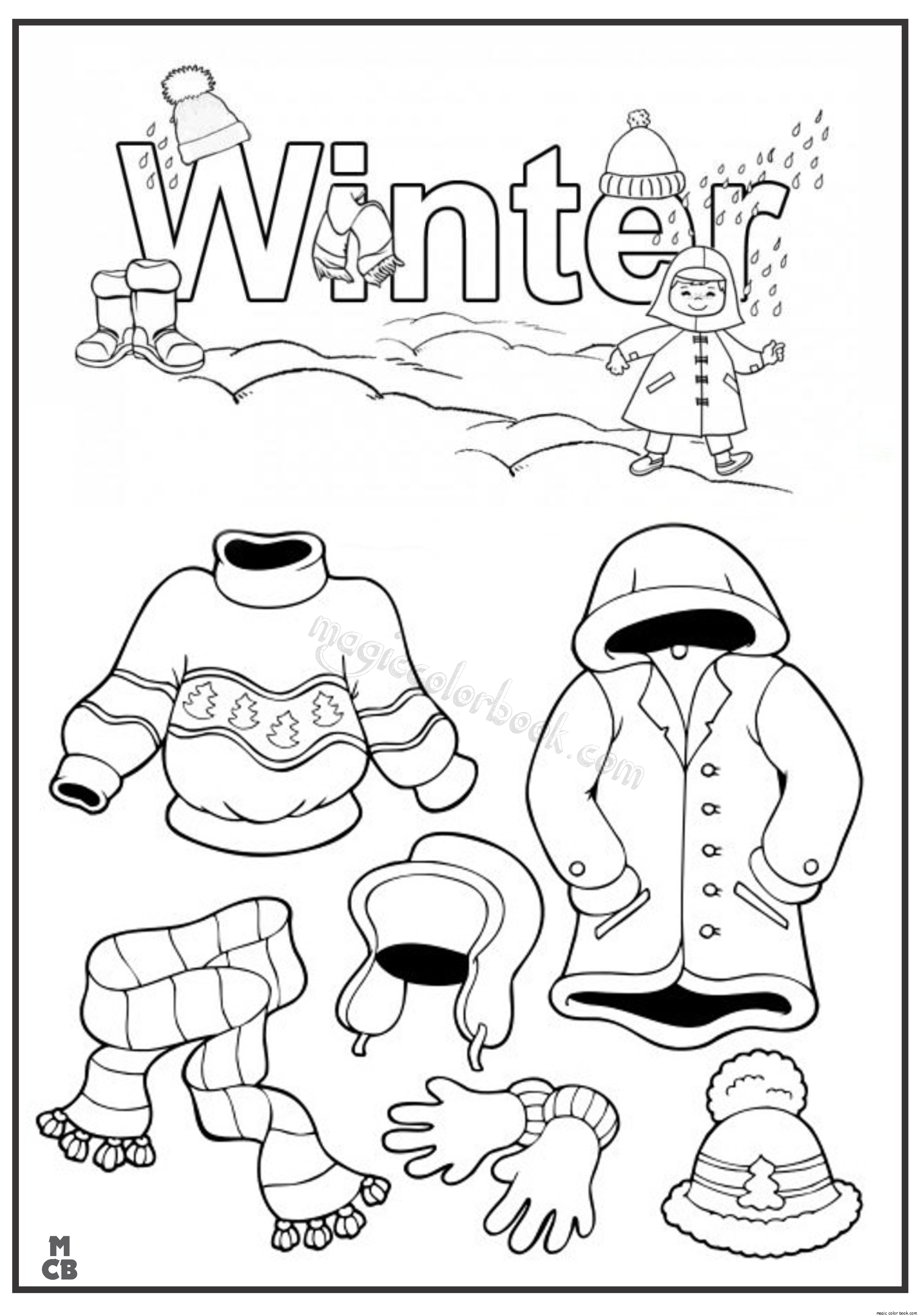 Раскраска: Зимний сезон (природа) #164723 - Бесплатные раскраски для печати