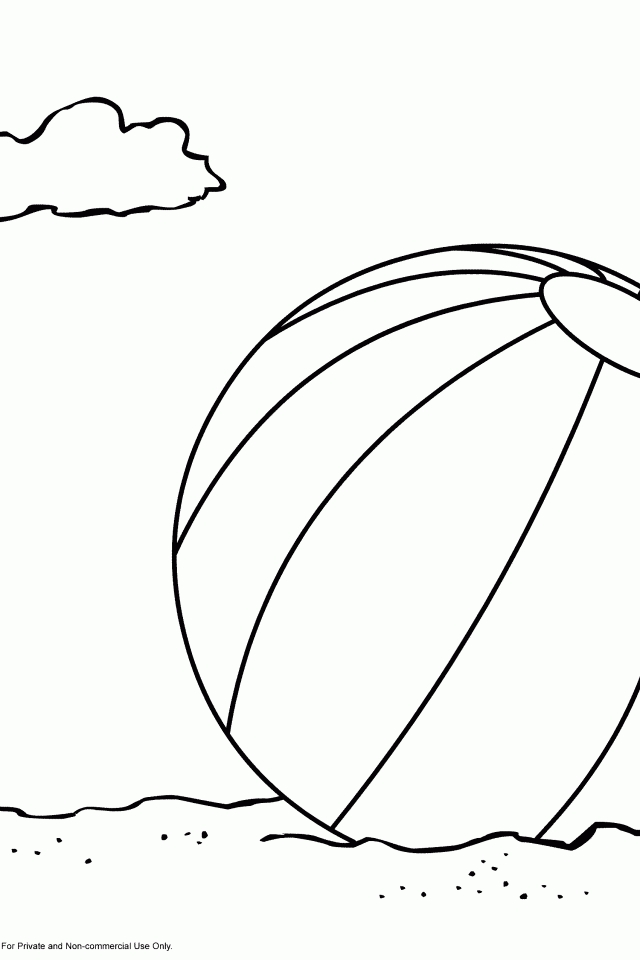 Раскраска: Пляжный мяч (объекты) #169184 - Бесплатные раскраски для печати