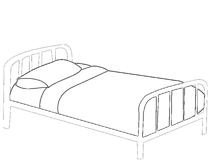 Раскраска: кровать (объекты) #167823 - Бесплатные раскраски для печати