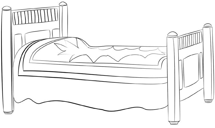 Раскраска: кровать (объекты) #167824 - Бесплатные раскраски для печати