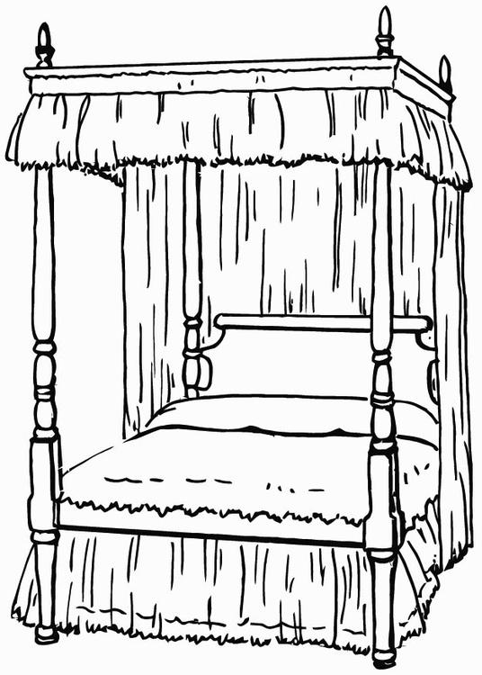 Раскраска: кровать (объекты) #167838 - Бесплатные раскраски для печати