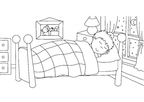 Раскраска: кровать (объекты) #168030 - Бесплатные раскраски для печати