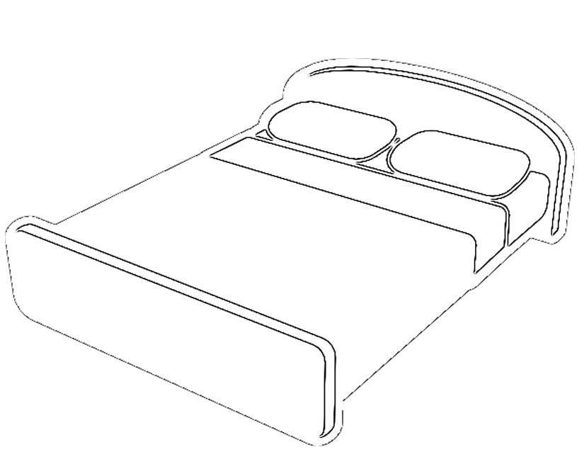 Раскраска: кровать (объекты) #168107 - Бесплатные раскраски для печати