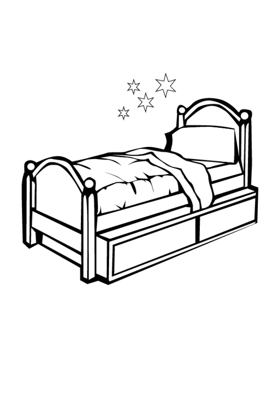 Раскраска: кровать (объекты) #168111 - Бесплатные раскраски для печати