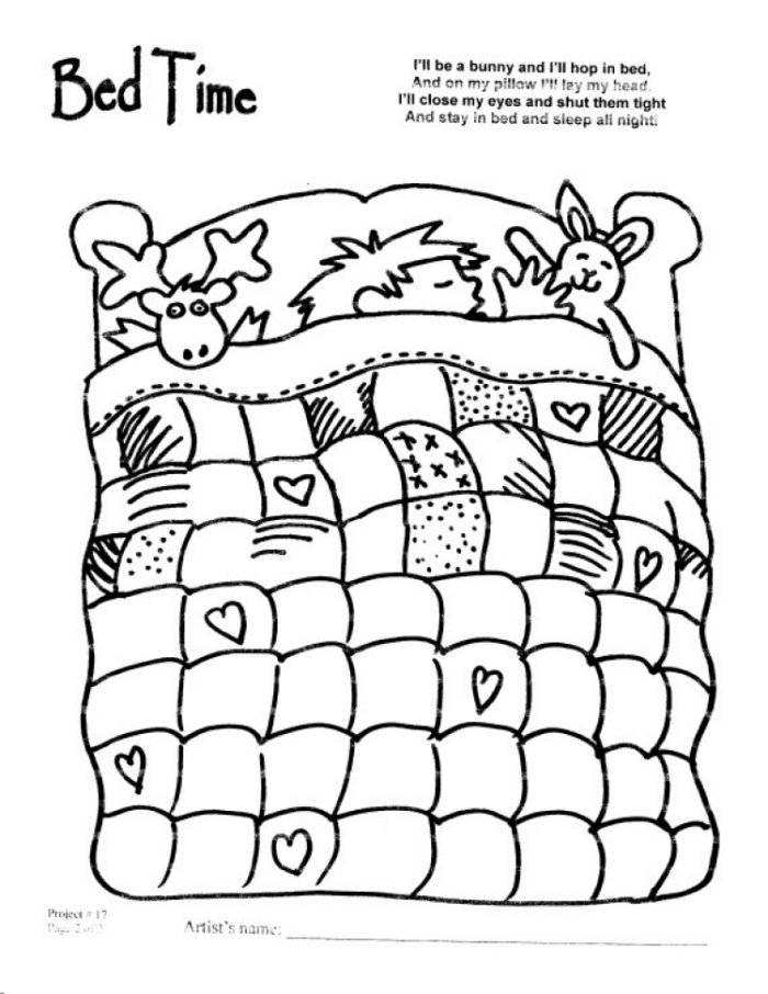 Раскраска: кровать (объекты) #168117 - Бесплатные раскраски для печати
