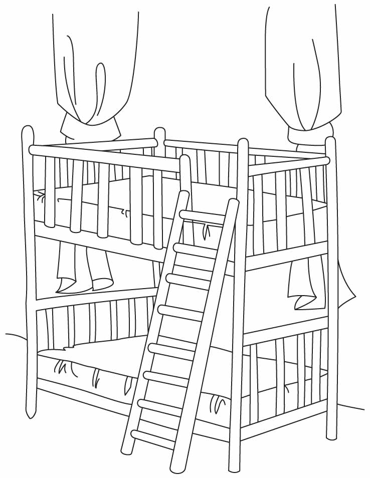 Раскраска: кровать (объекты) #168143 - Бесплатные раскраски для печати