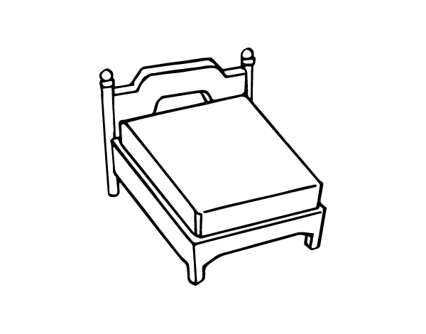 Раскраска: кровать (объекты) #168163 - Бесплатные раскраски для печати