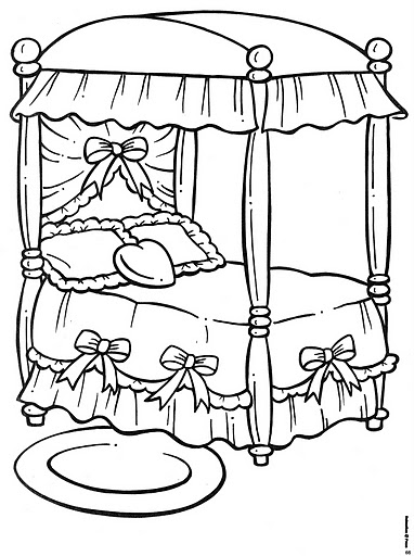 Раскраска: кровать (объекты) #168171 - Бесплатные раскраски для печати