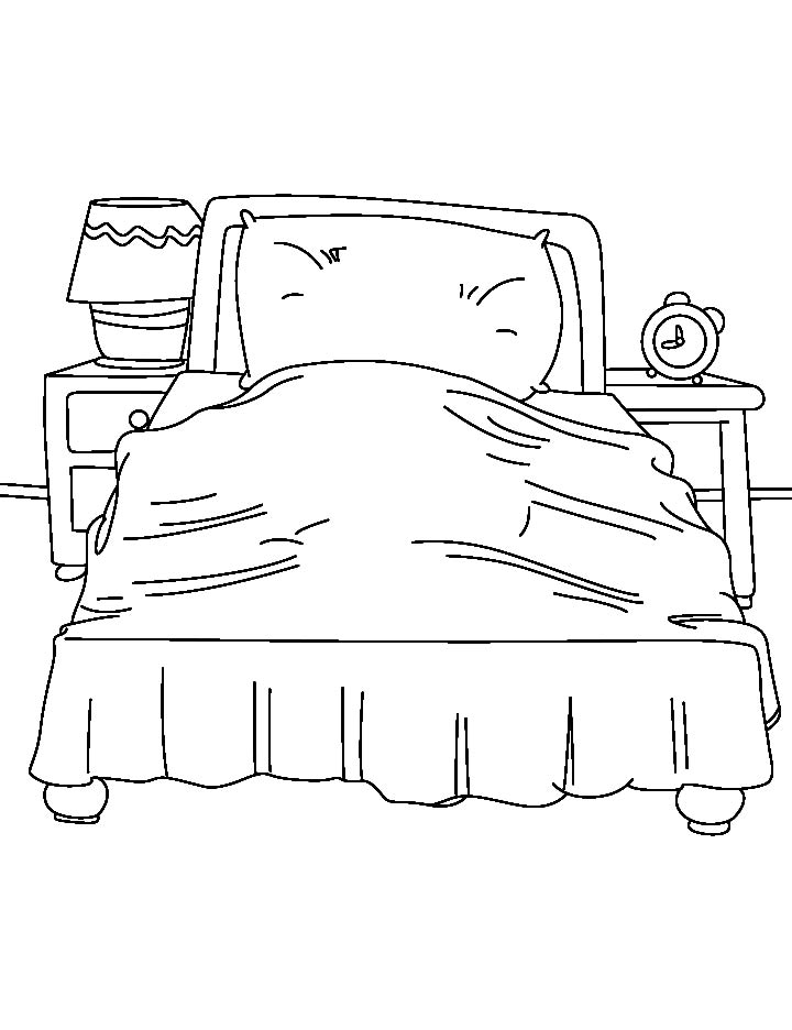 Раскраска: кровать (объекты) #168223 - Бесплатные раскраски для печати