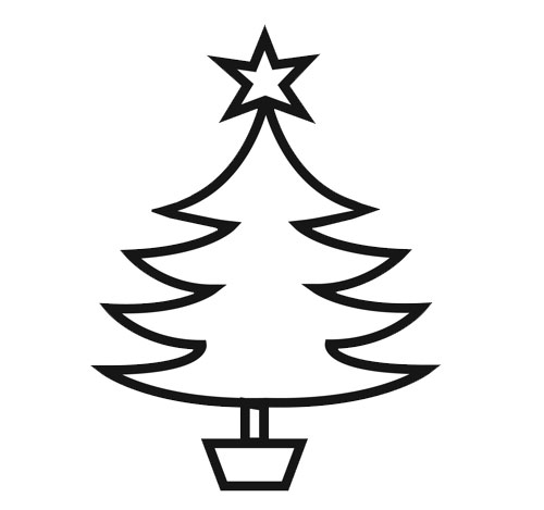 Раскраска: Новогодняя елка (объекты) #167438 - Бесплатные раскраски для печати