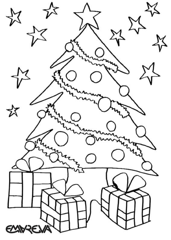 Раскраска: Новогодняя елка (объекты) #167457 - Бесплатные раскраски для печати