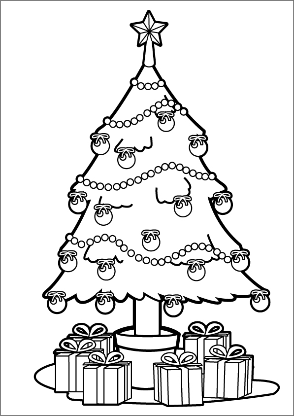 Раскраска: Новогодняя елка (объекты) #167464 - Бесплатные раскраски для печати