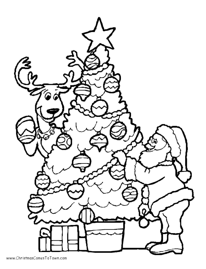 Раскраска: Новогодняя елка (объекты) #167482 - Бесплатные раскраски для печати