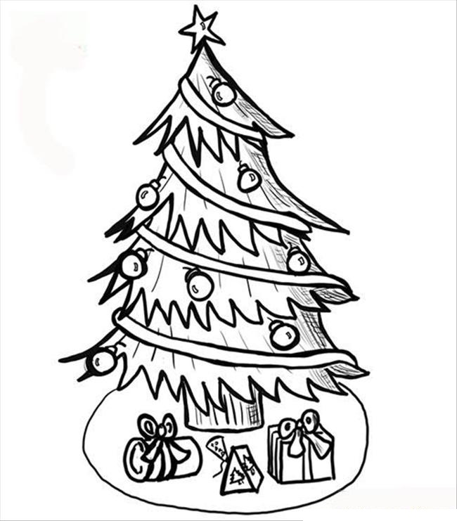 Раскраска: Новогодняя елка (объекты) #167576 - Бесплатные раскраски для печати