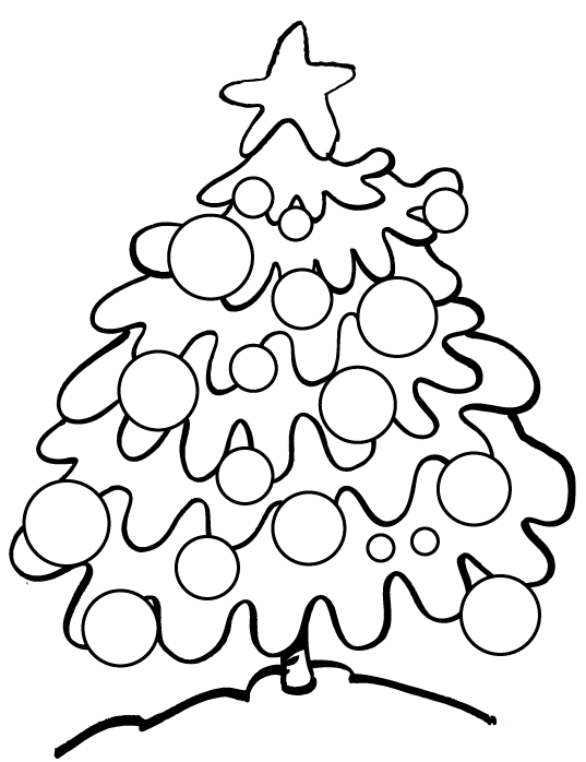 Раскраска: Новогодняя елка (объекты) #167617 - Бесплатные раскраски для печати
