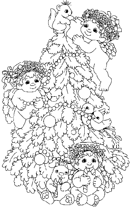 Раскраска: Новогодняя елка (объекты) #167650 - Бесплатные раскраски для печати