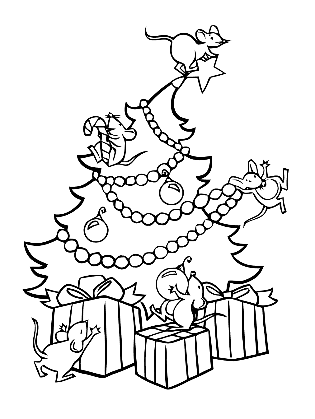 Раскраска: Новогодняя елка (объекты) #167674 - Бесплатные раскраски для печати
