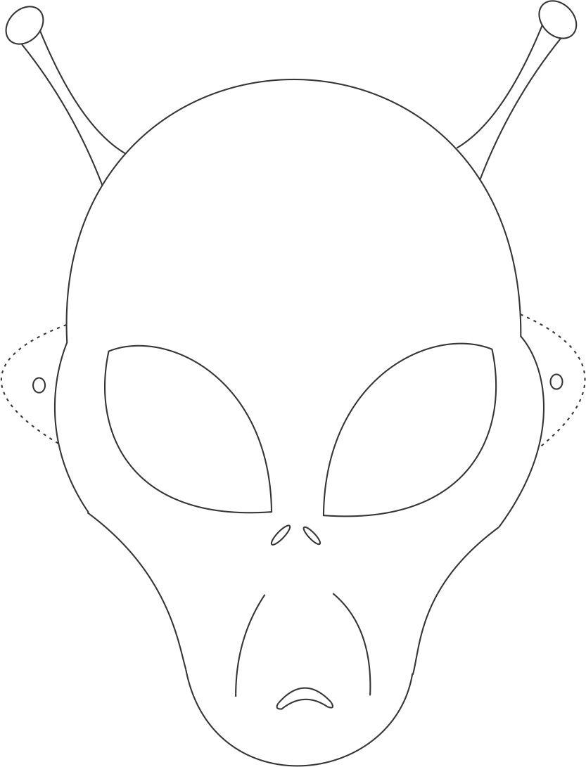 Бумажная маска инопланетянина