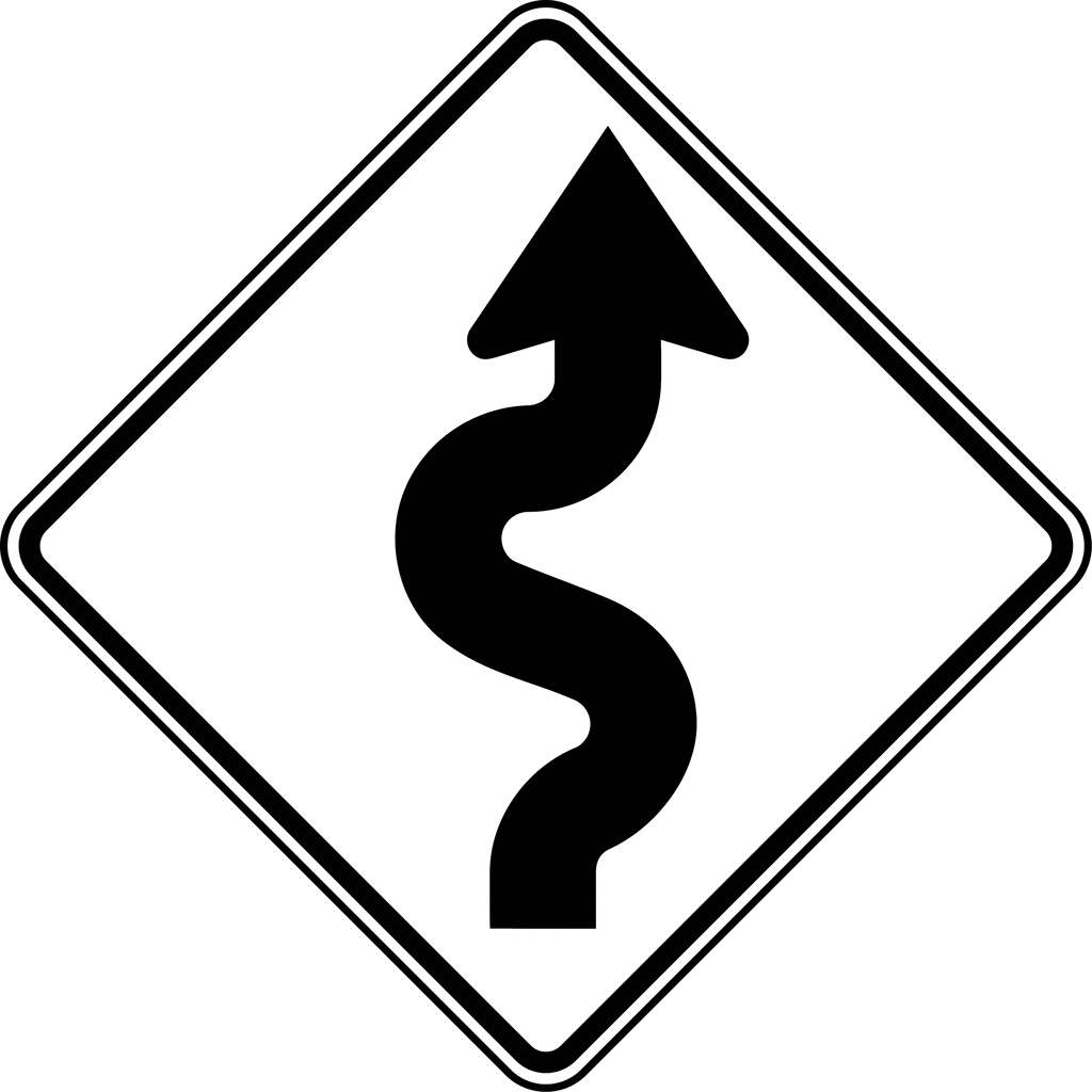 Черный дорожный знак