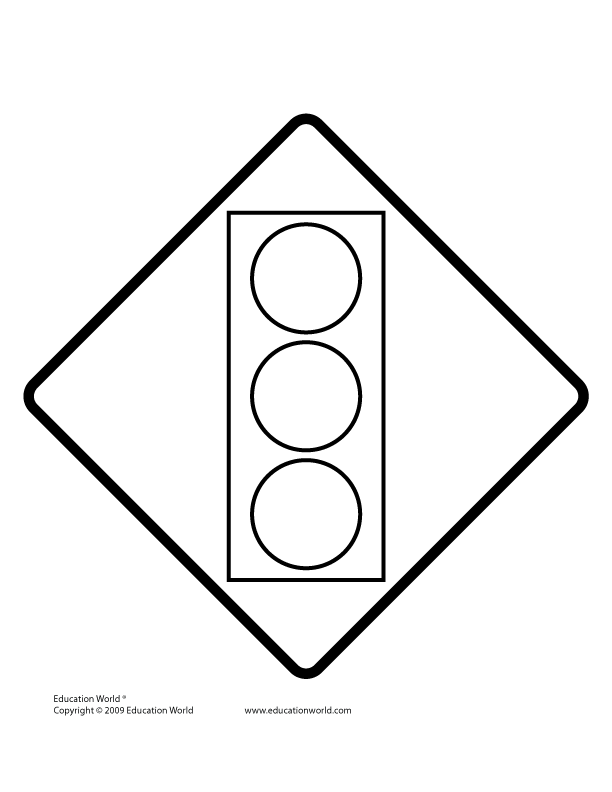 Раскраска: Дорожный знак (объекты) #119147 - Бесплатные раскраски для печати