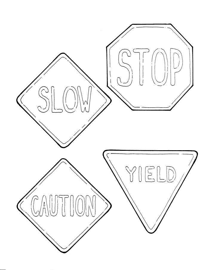 Раскраска: Дорожный знак (объекты) #119162 - Бесплатные раскраски для печати