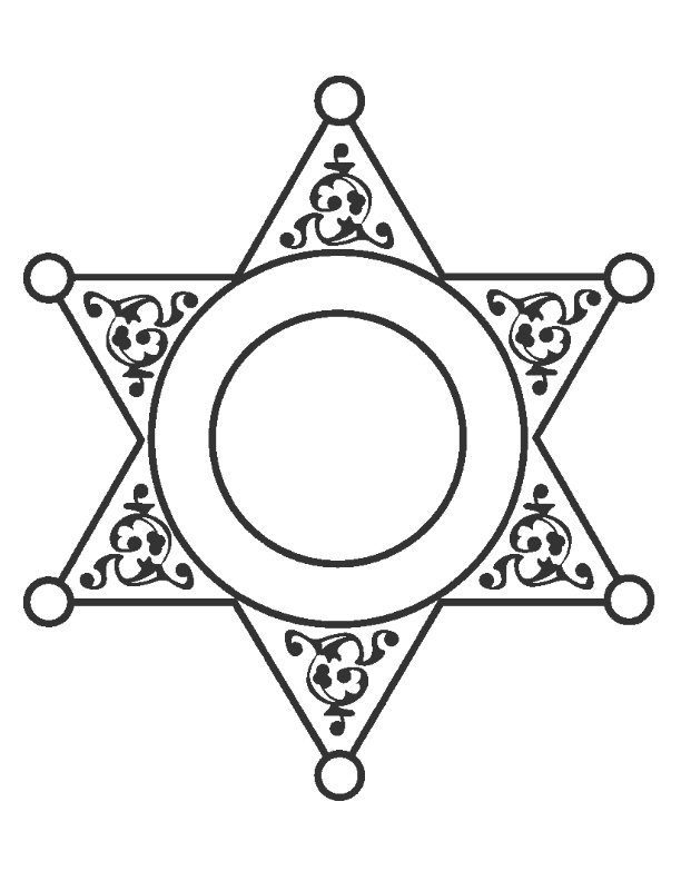 Раскраска: Звезда Шерифа (объекты) #118674 - Бесплатные раскраски для печати