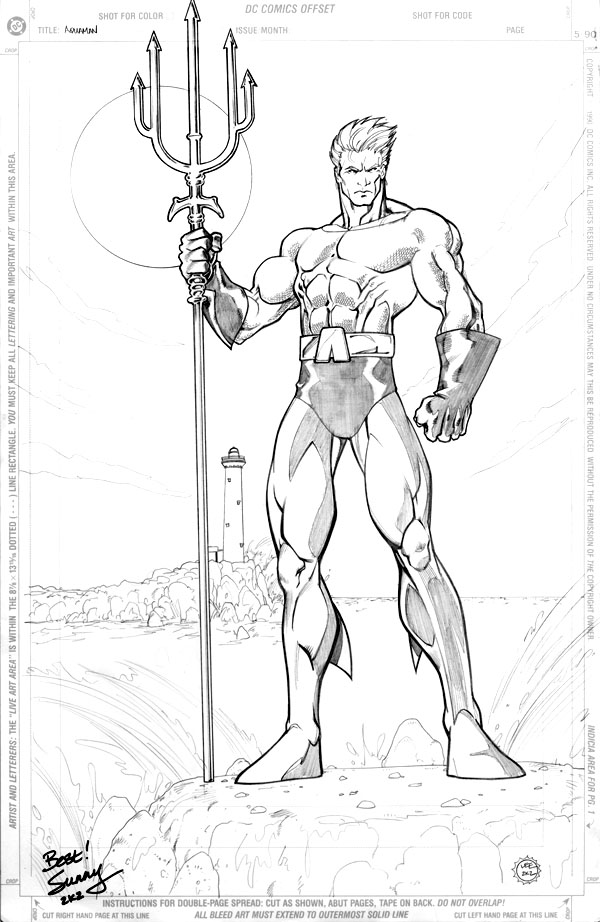 Раскраска: Аквамэн (Супер герой) #84971 - Бесплатные раскраски для печати