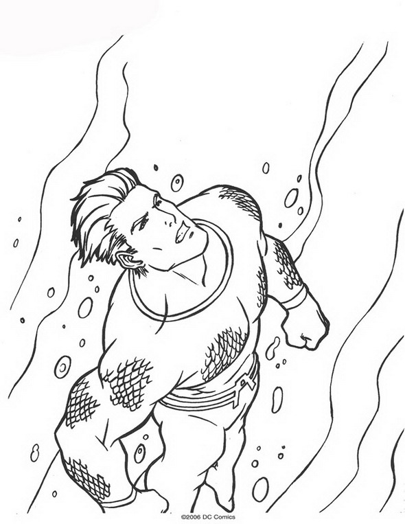 Раскраска: Аквамэн (Супер герой) #84984 - Бесплатные раскраски для печати