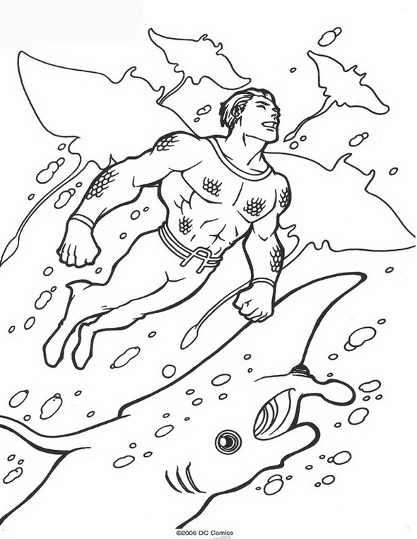 Раскраска: Аквамэн (Супер герой) #84991 - Бесплатные раскраски для печати