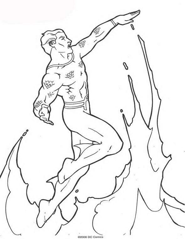Раскраска: Аквамэн (Супер герой) #84992 - Бесплатные раскраски для печати