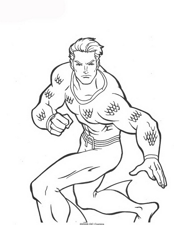 Раскраска: Аквамэн (Супер герой) #84996 - Бесплатные раскраски для печати