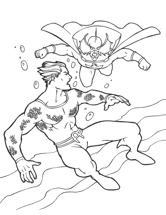 Раскраска: Аквамэн (Супер герой) #85006 - Бесплатные раскраски для печати