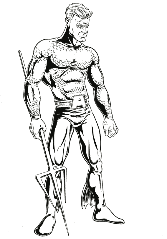 Раскраска: Аквамэн (Супер герой) #85013 - Бесплатные раскраски для печати