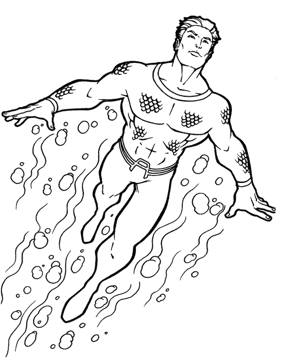 Раскраска: Аквамэн (Супер герой) #85014 - Бесплатные раскраски для печати