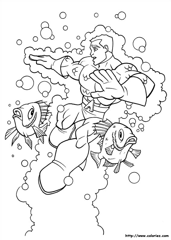 Раскраска: Аквамэн (Супер герой) #85017 - Бесплатные раскраски для печати
