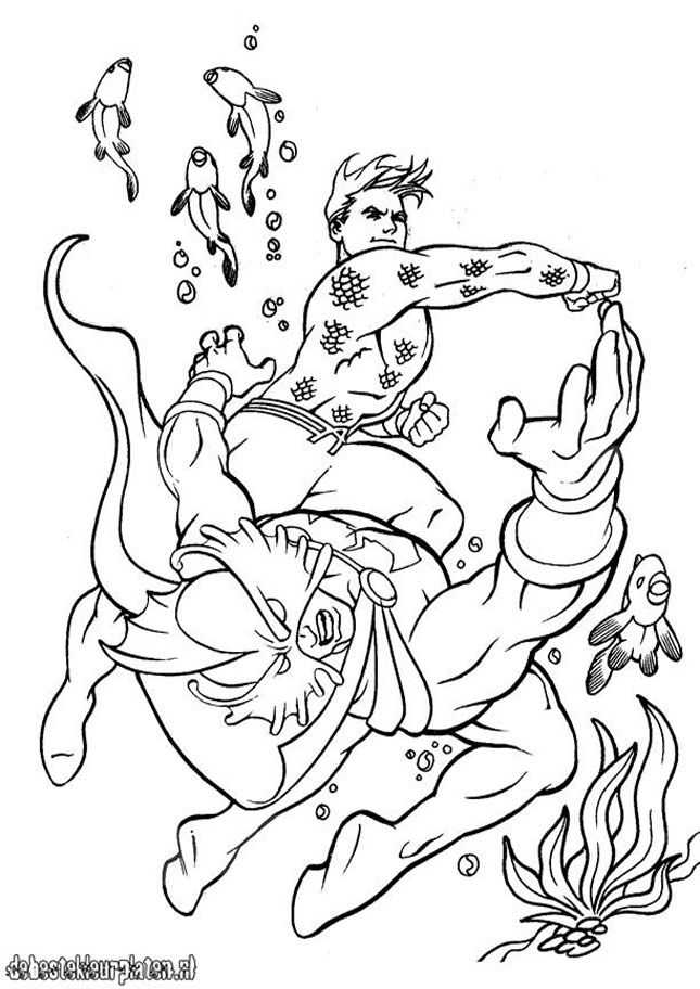 Раскраска: Аквамэн (Супер герой) #85160 - Бесплатные раскраски для печати
