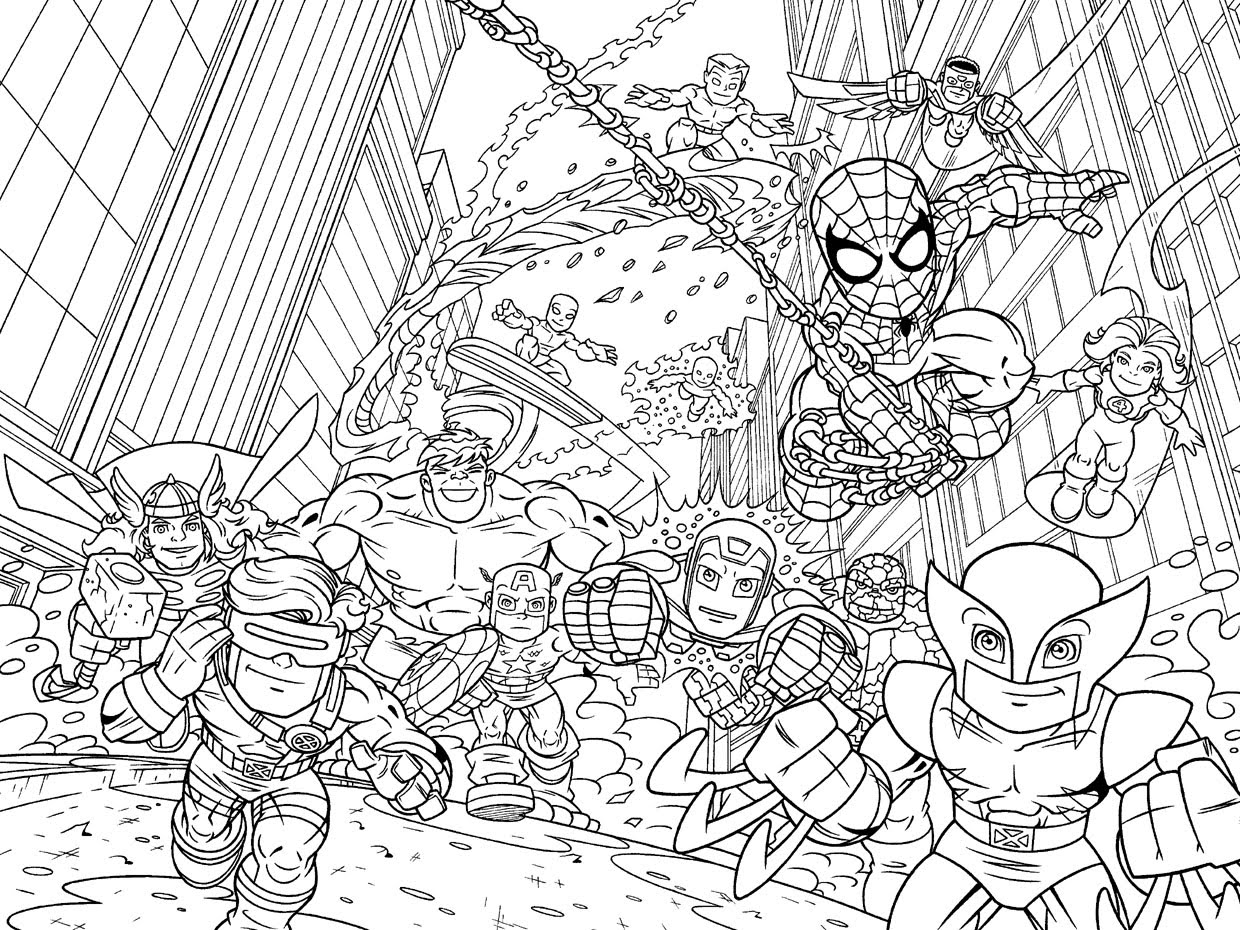 Раскраска: Мстители (Супер герой) #74026 - Бесплатные раскраски для печати