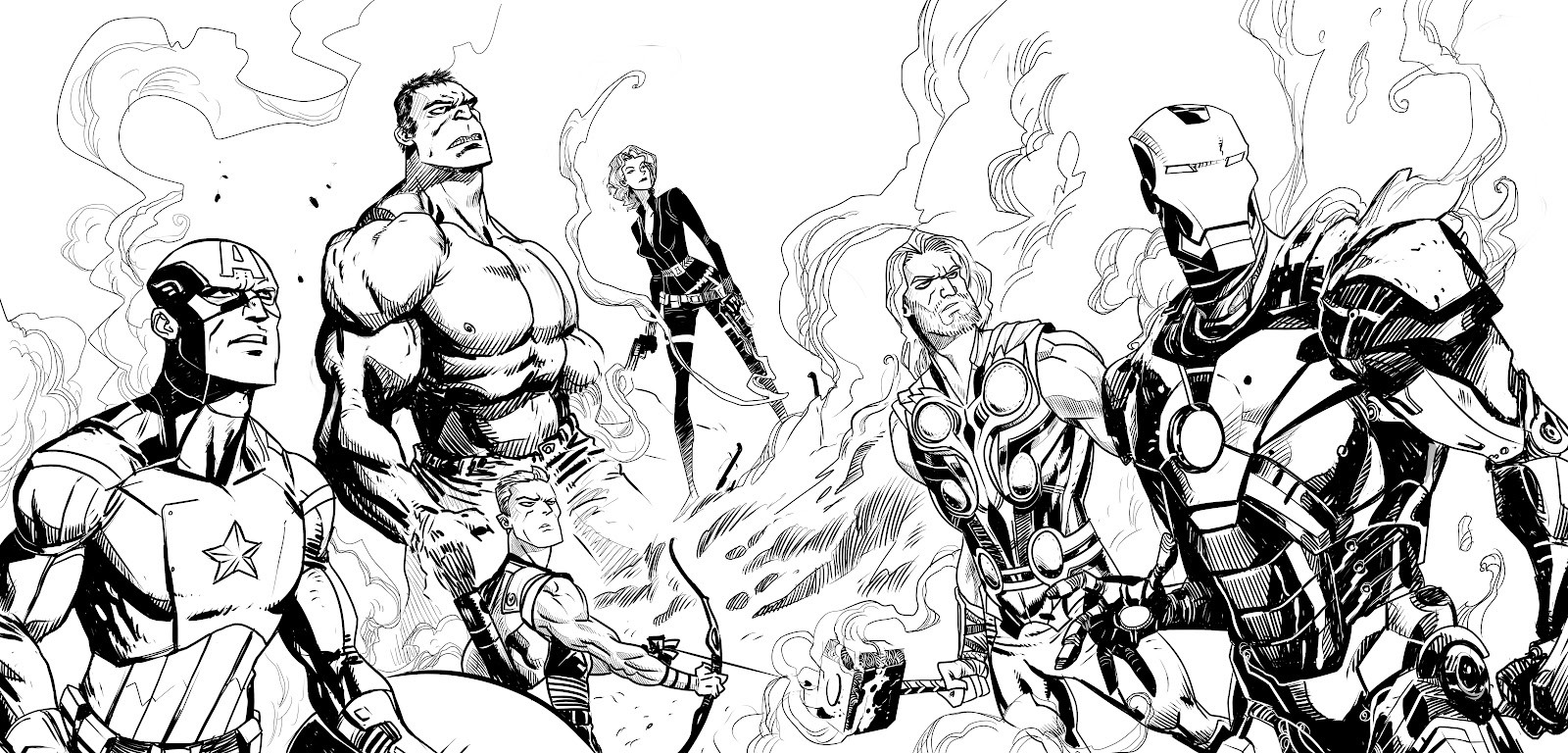 Раскраска: Мстители (Супер герой) #74035 - Бесплатные раскраски для печати