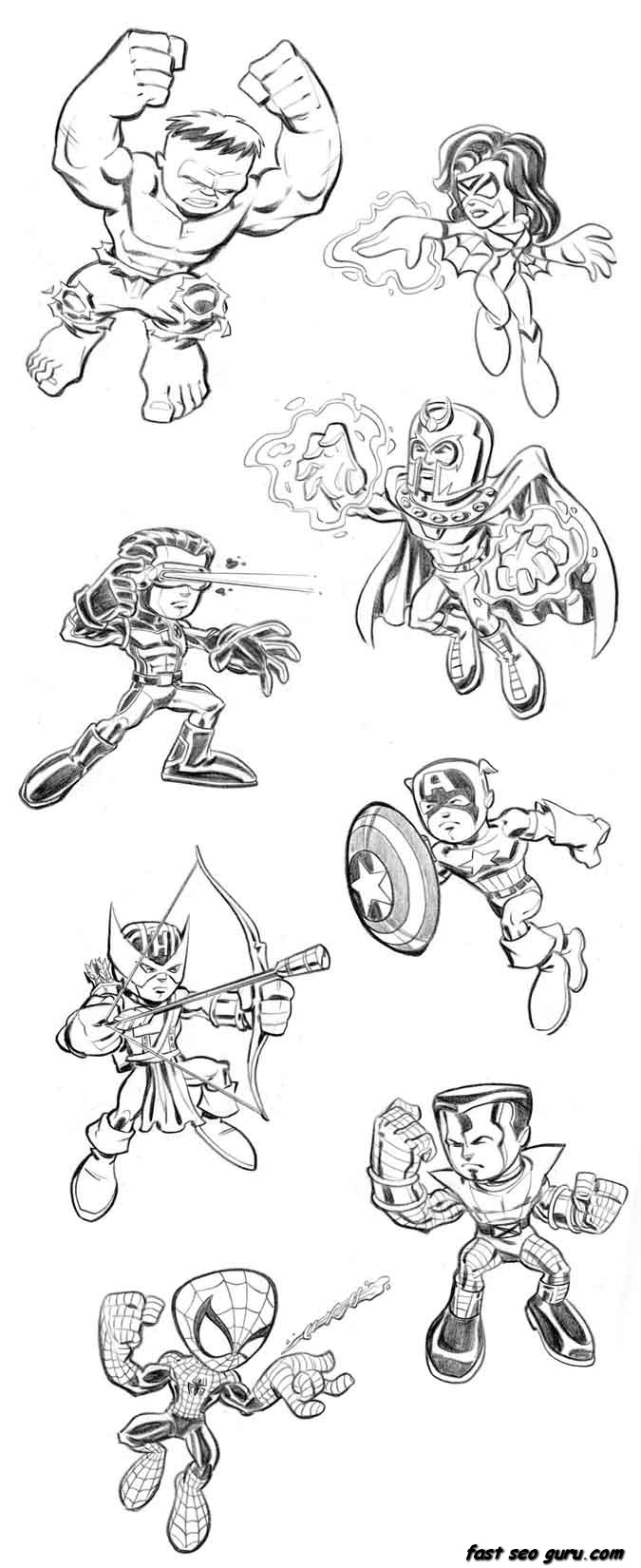 Раскраска: Мстители (Супер герой) #74060 - Бесплатные раскраски для печати