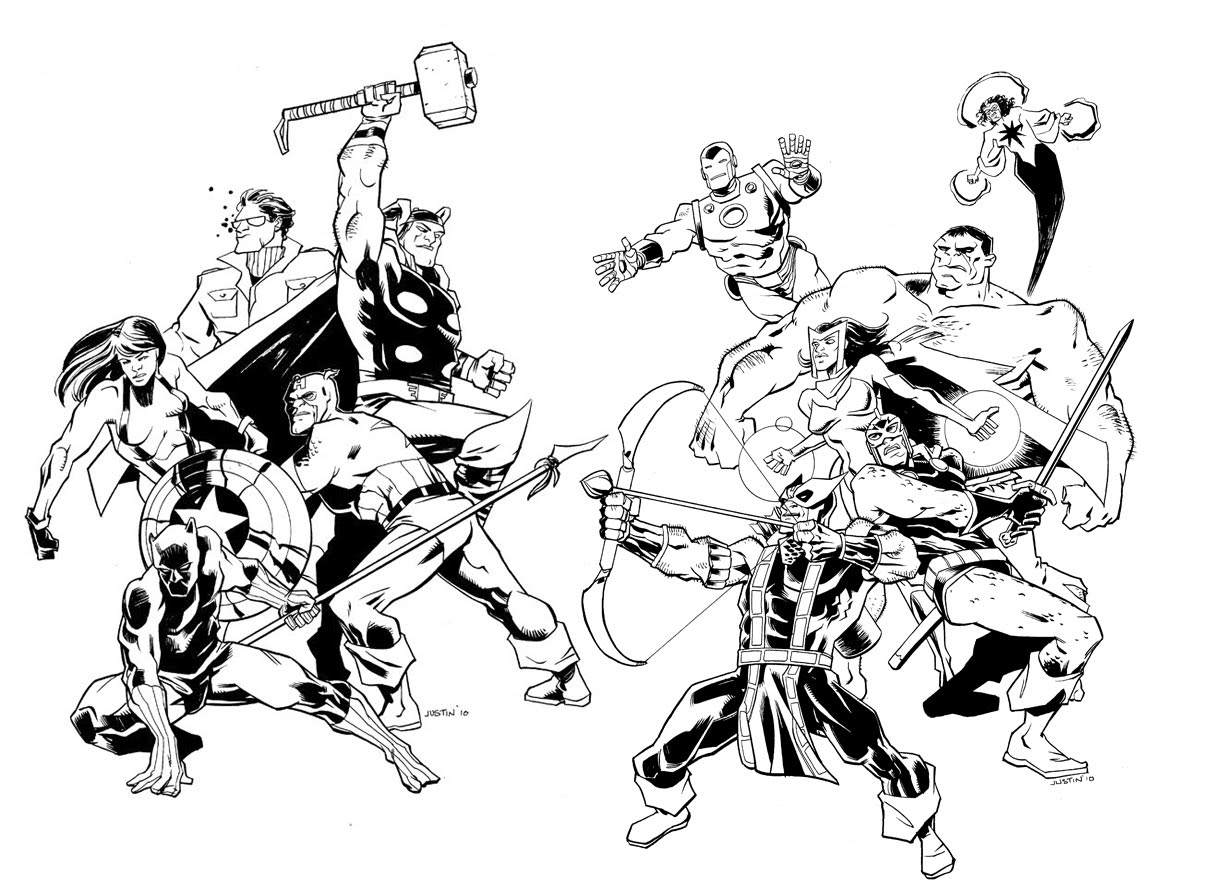 Раскраска: Мстители (Супер герой) #74117 - Бесплатные раскраски для печати