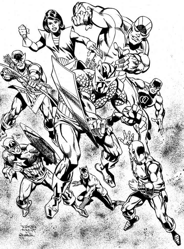 Раскраска: Мстители (Супер герой) #74184 - Бесплатные раскраски для печати