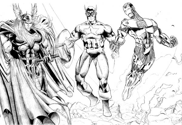 Раскраска: Мстители (Супер герой) #74220 - Бесплатные раскраски для печати