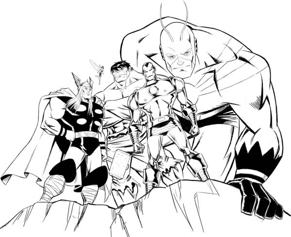 Раскраска: Мстители (Супер герой) #74270 - Бесплатные раскраски для печати