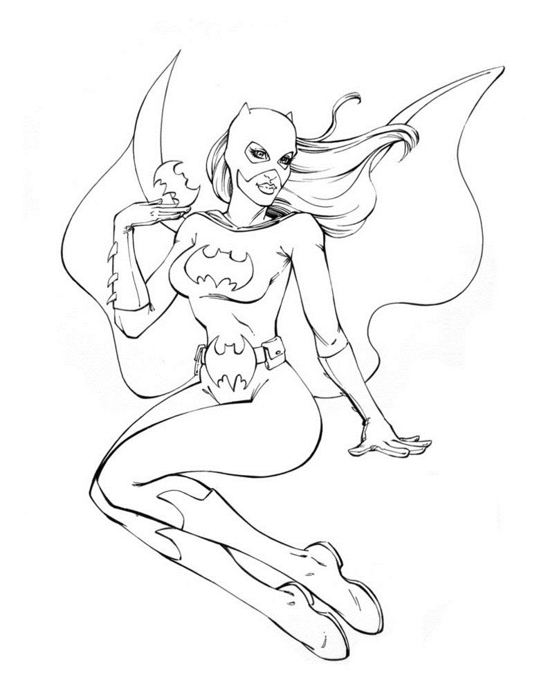 Раскраска: Batgirl (Супер герой) #77875 - Бесплатные раскраски для печати