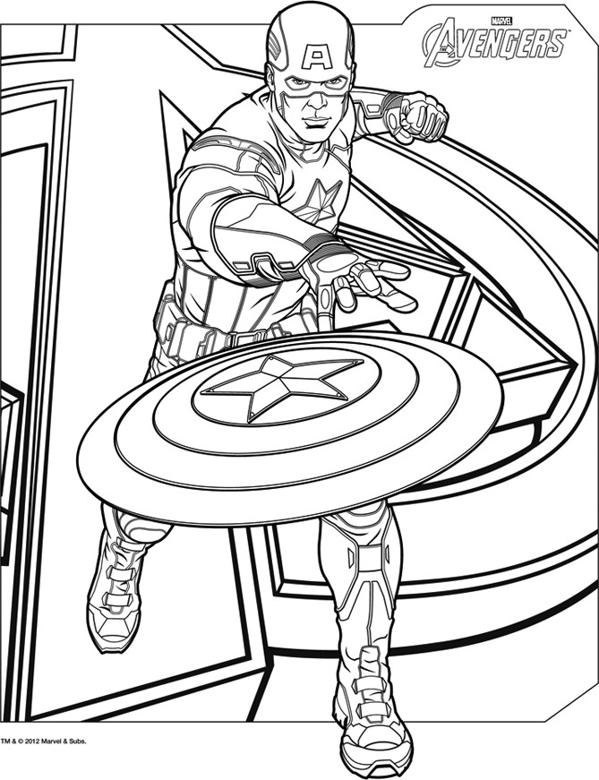 Раскраска: Капитан америка (Супер герой) #76571 - Бесплатные раскраски для печати